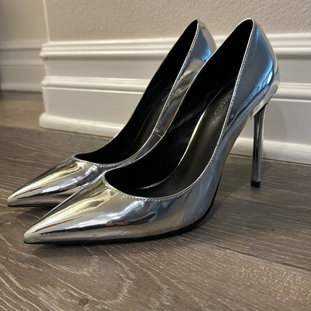 Tony Bianco silver heels - fits true to size - worn once
